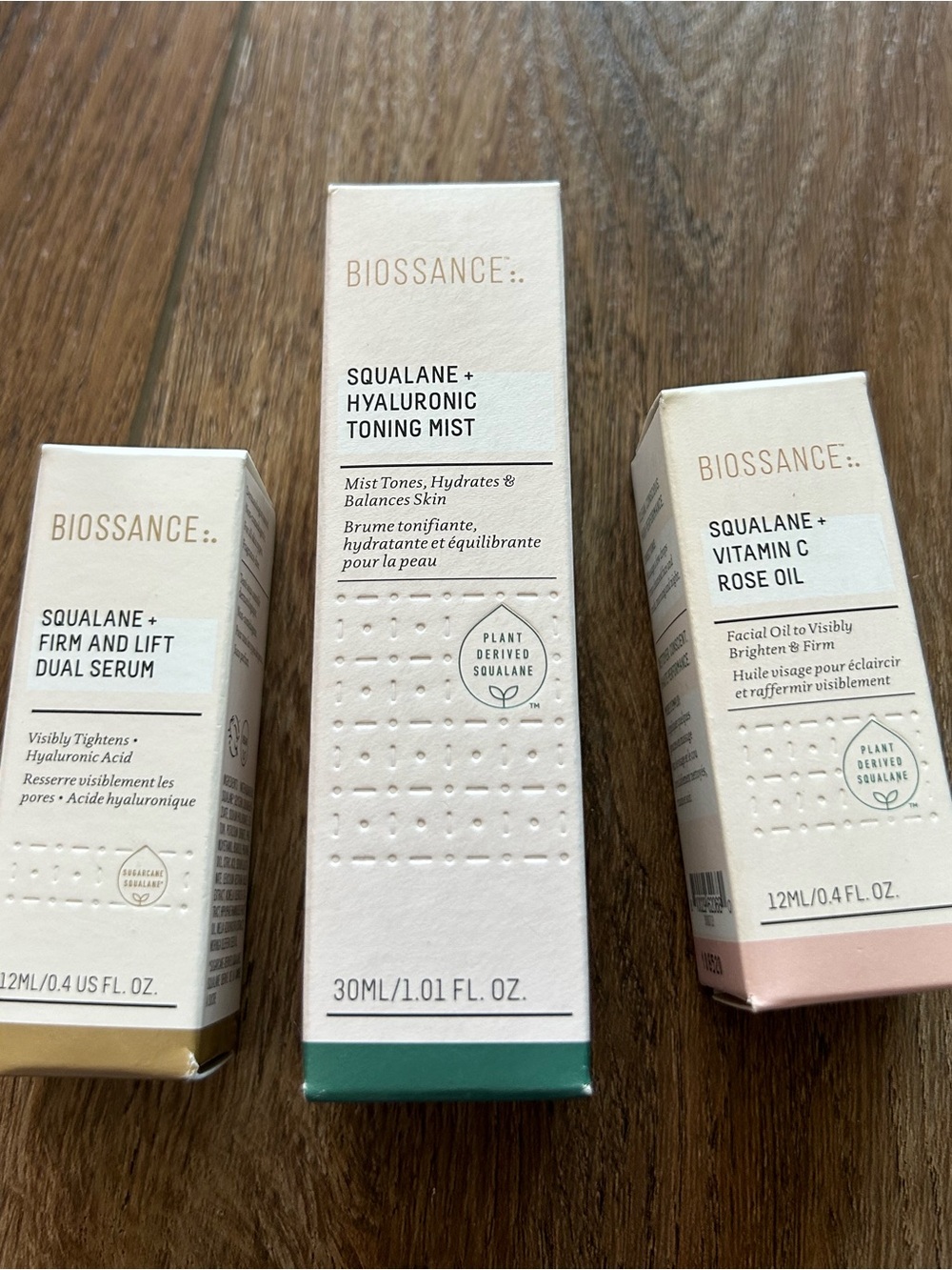 Biossance skincare set of 3